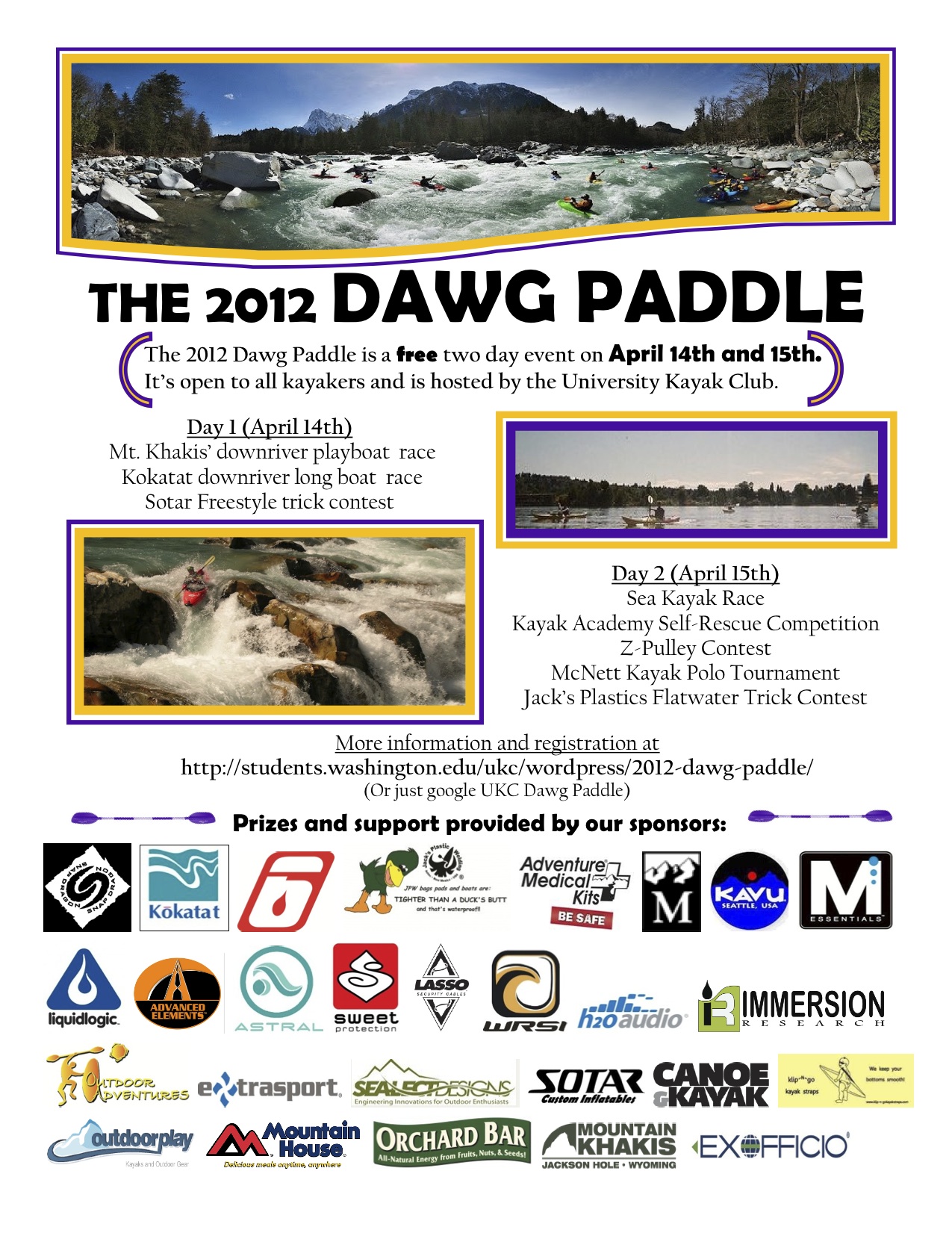 The Dawg Paddle - UW Kayak Event